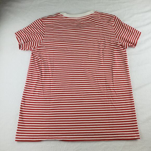 Pabst Blue Ribbon Shirt Womens Small T Shirt Tee Striped Red White Top Preppy - Picture 2 of 8